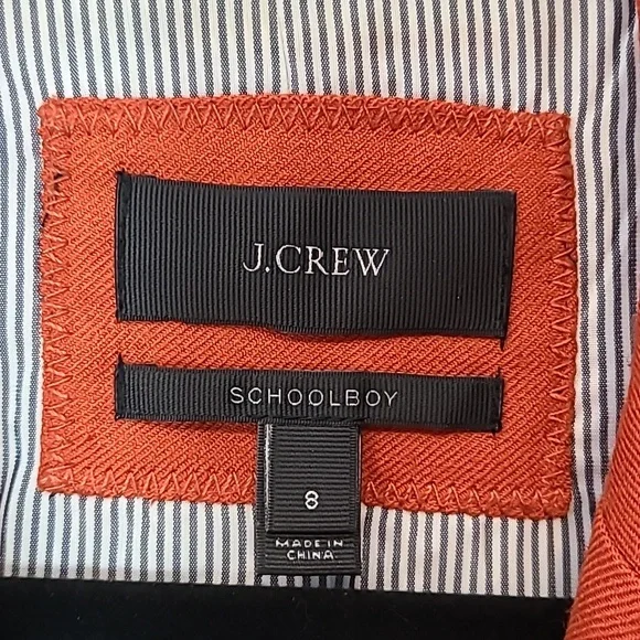 J. Crew Schoolboy Blazer in Burnt Orange Size 8 Comfy Luxury Preppy Academia - Picture 6 of 10